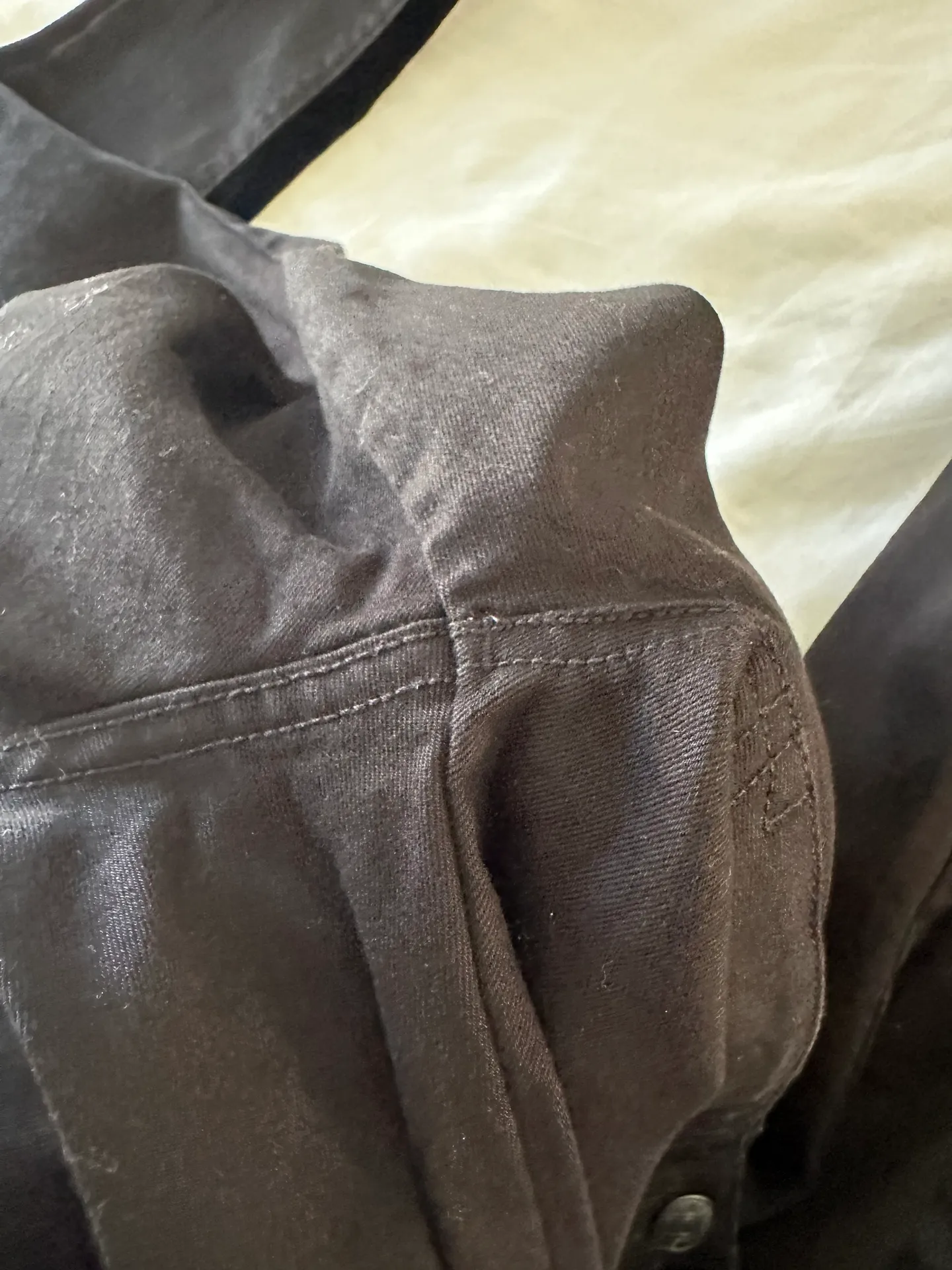 9" Mid-Rise Skinny Jeans: Velvet Tuxedo Stripe Edition size 28 - Image 5