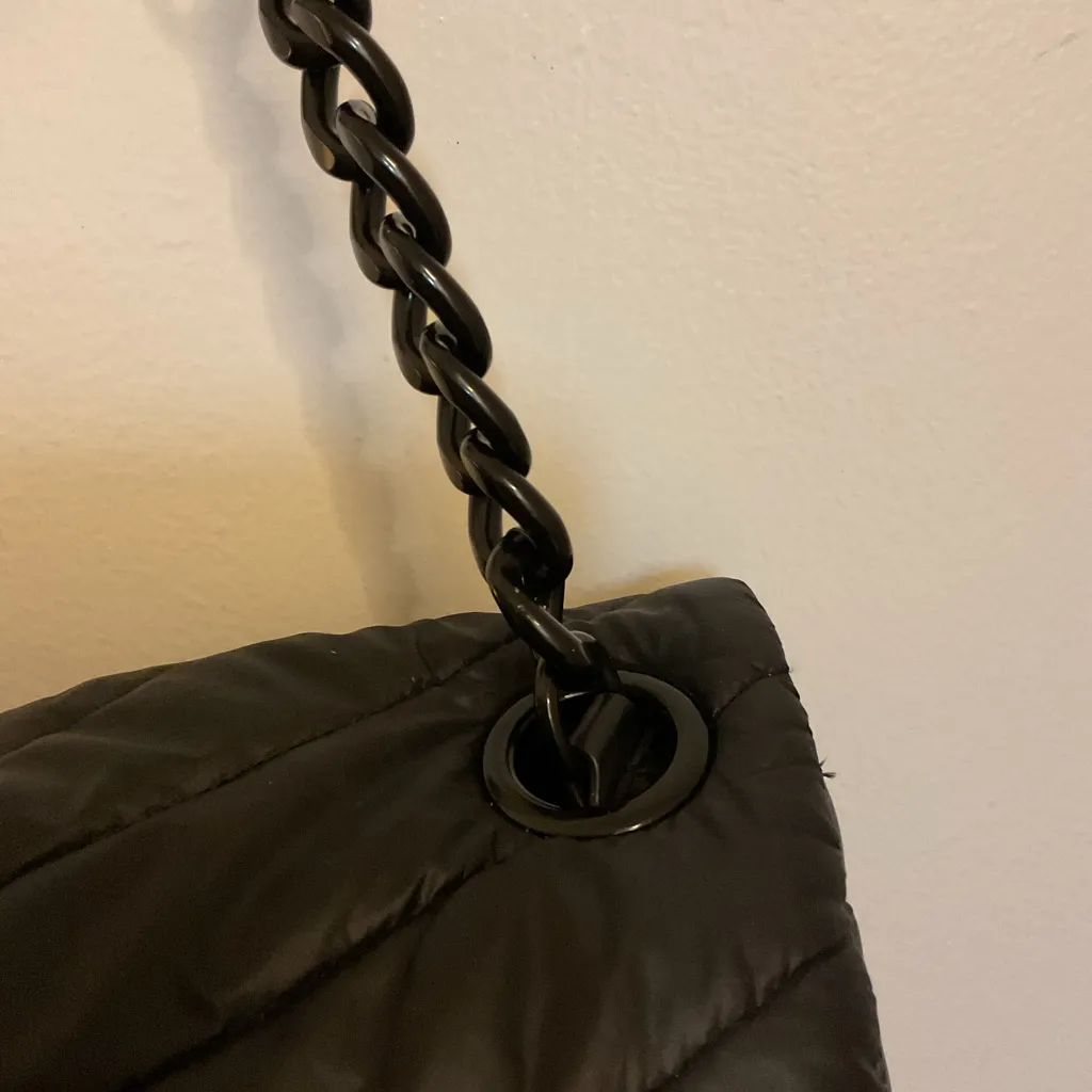 Rebecca Minkoff women black nylon puffy Edie shoulder handbag - Image 5