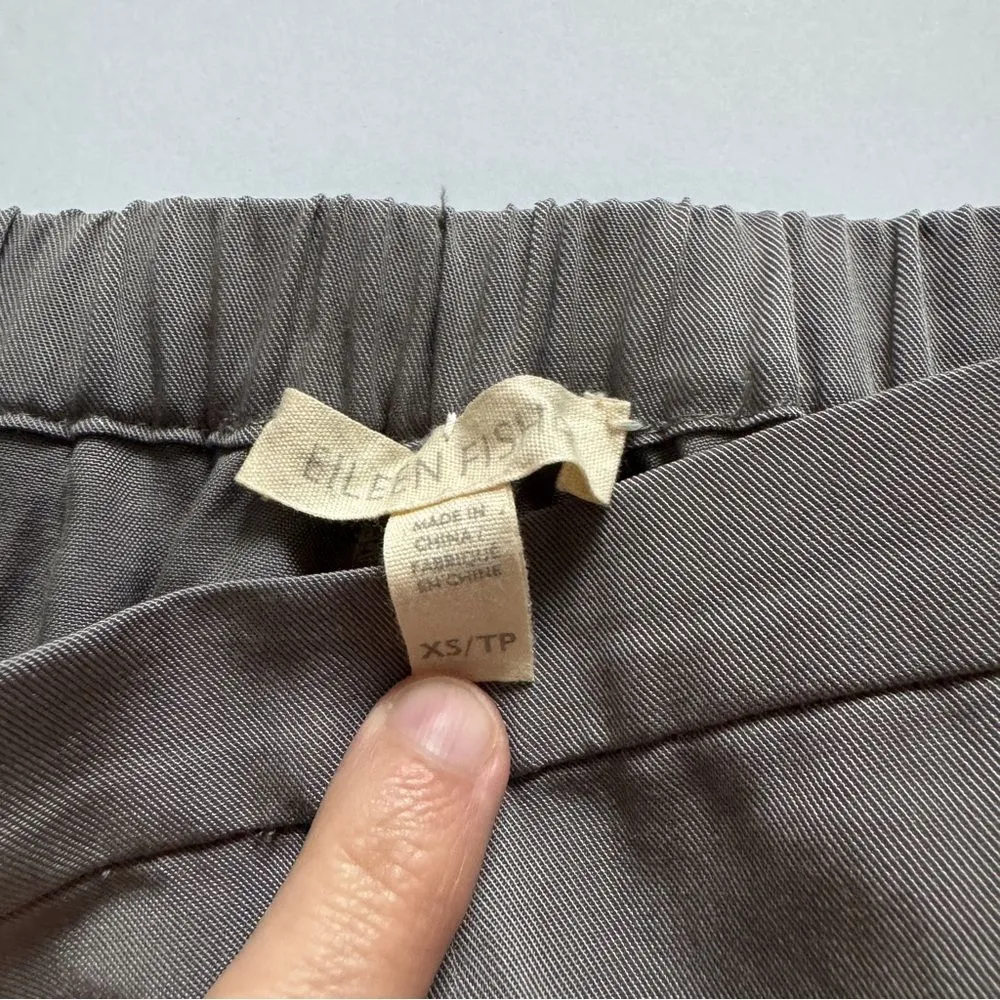 Eileen Fisher Tencel Tapered Ankle Pants in Smoke Size X- Small NWOT - Image 5