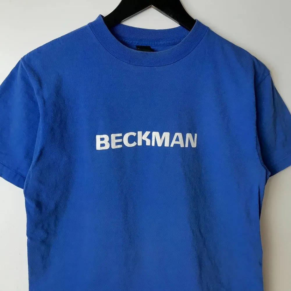 80s Vintage Beckman Optima XL L T Shirt Single Stitch Graphic Tee Cotton Medium - Image 9