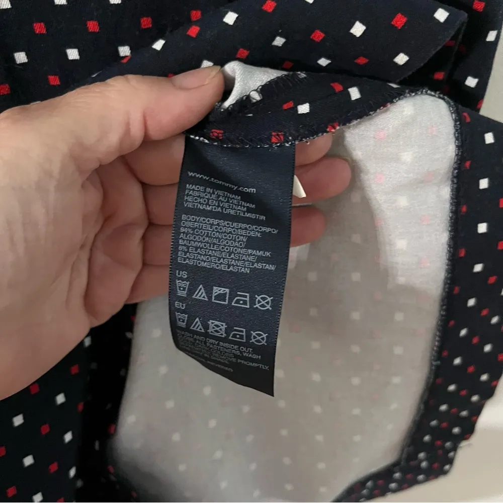 Tommy Hilfiger Polka Dot Red White & dark Blue Sleeveless Dress w/out Lining 8 - Image 6