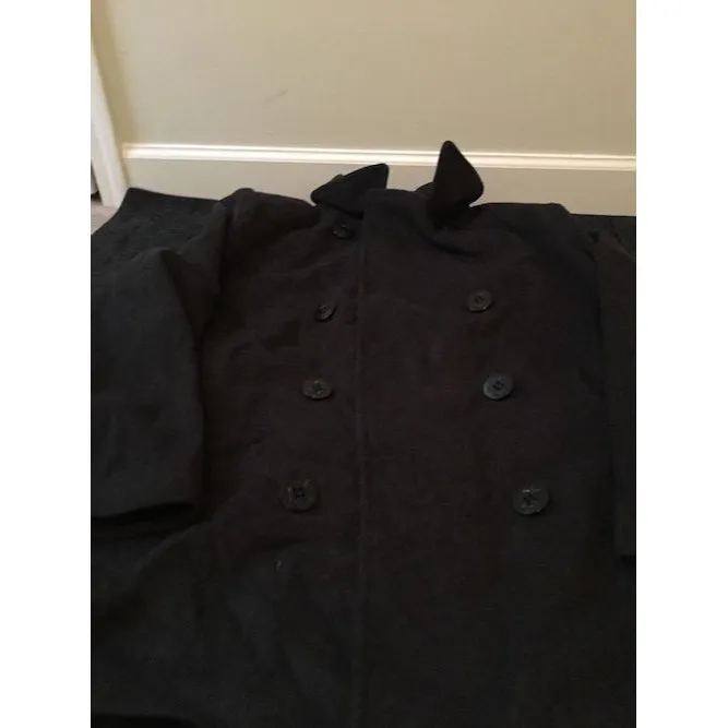 Talbots Women's Grayish Button-Front Wool Coat Jacket Collared Size 12 - Image 2