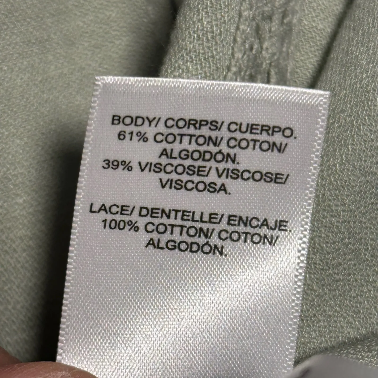 Lucky Brand Sage Green Lace Trim Tunic Shirt Womens Size Small Short Sleeve - Image 4