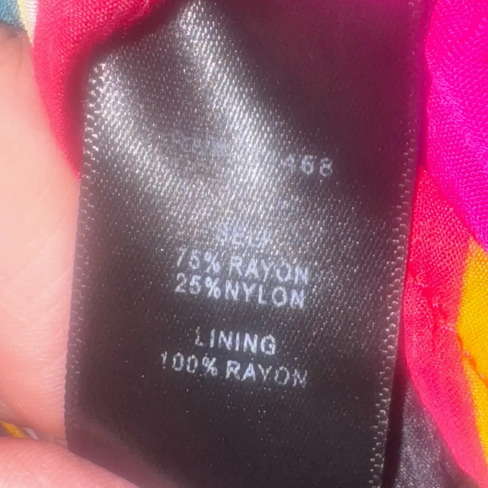 India Boutique Skirt Multicolor Striped Rayon Blend Medium Pink - Image 4