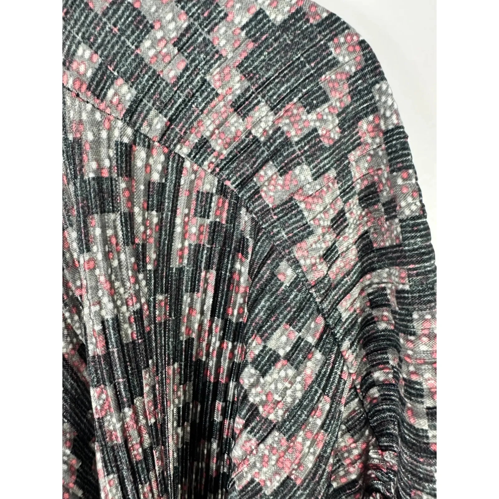 LuLaRoe Shirley Kimono L Pink‎ Black Geometric Boho Festival Duster Cardigan - Image 4