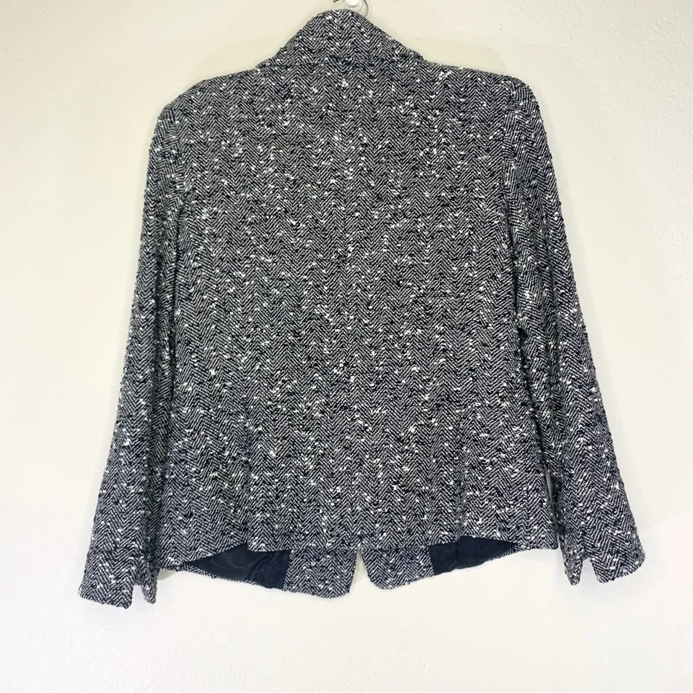 Lafayette 148 New York Wool Patterned Textured Blazer Size 14 - Image 2