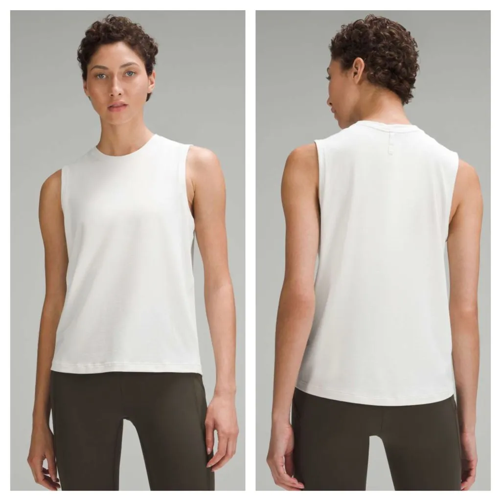 Lululemon License to Train Classic Fit Tank Top Heathered Bone W1EMQS Women's 6 - Image 2
