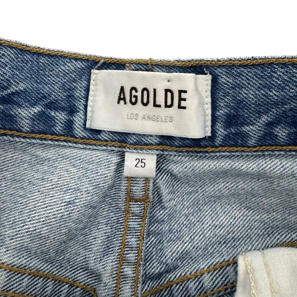 Agolde Riley High Rise Straight Crop in Renewal - Image 7