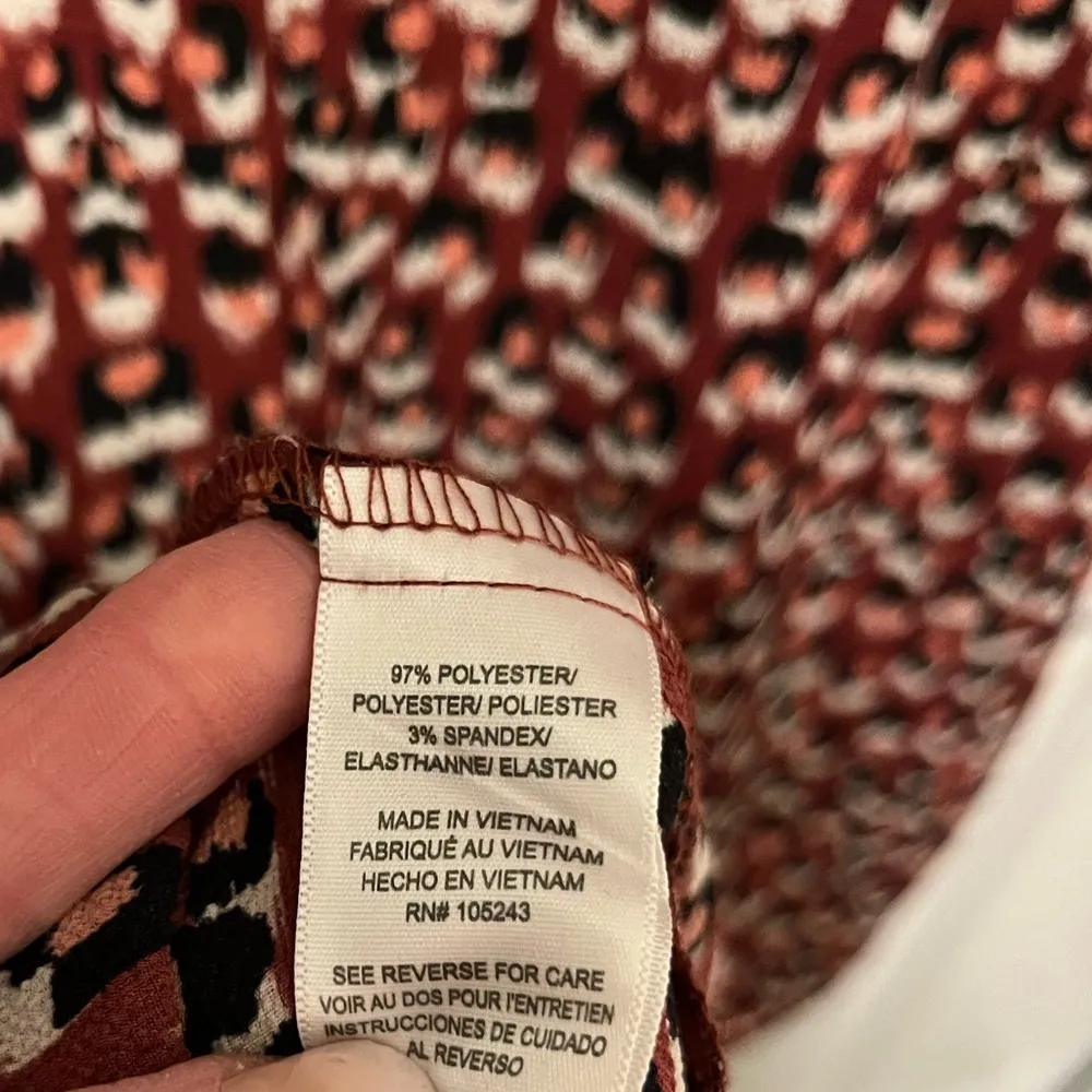 Soul Cake Tie front waist Dress w/kimono sleeves Sz XL Cheetah Print Rust color - Image 7