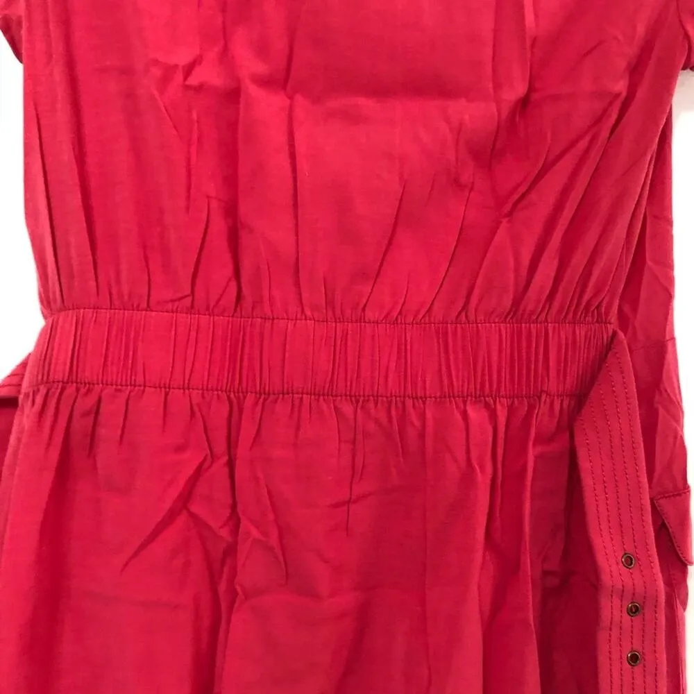 Magaschoni Collection Vintage Pink Belted Dress Womens 2 Trad Wife Modest Casual - Image 8