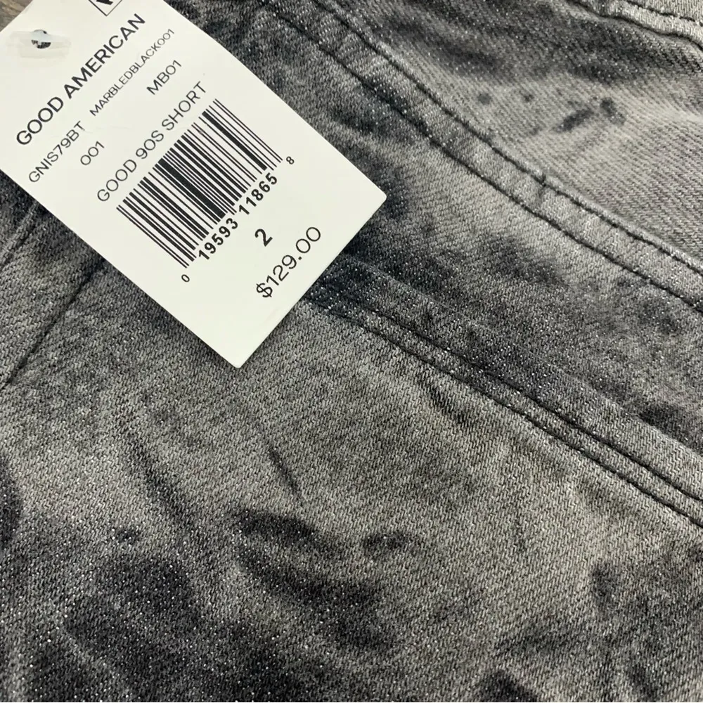 Good American Good 90s Denim Jeans Shorts High Waisted Black size 26 - Image 7