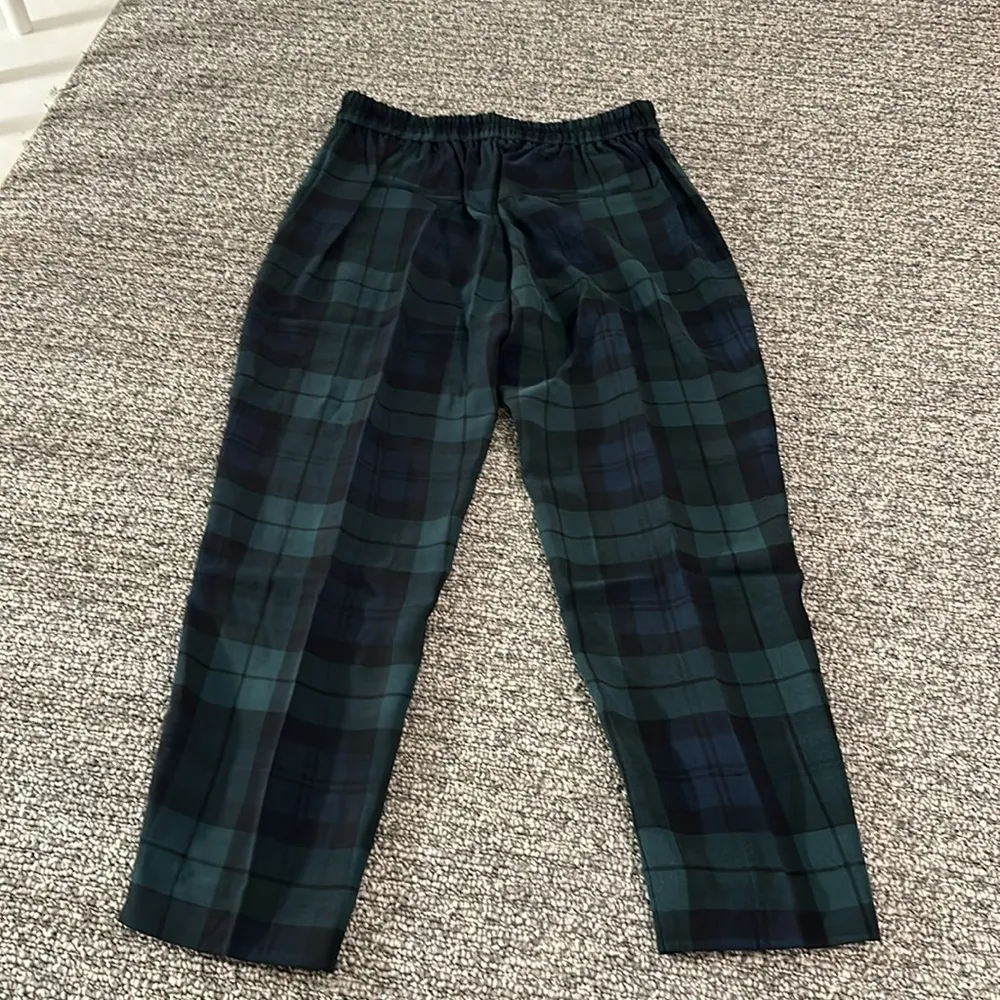 NWT JCrew Factory Blackwatch Plaid Jamie Pant Sz 8 Black - Image 3