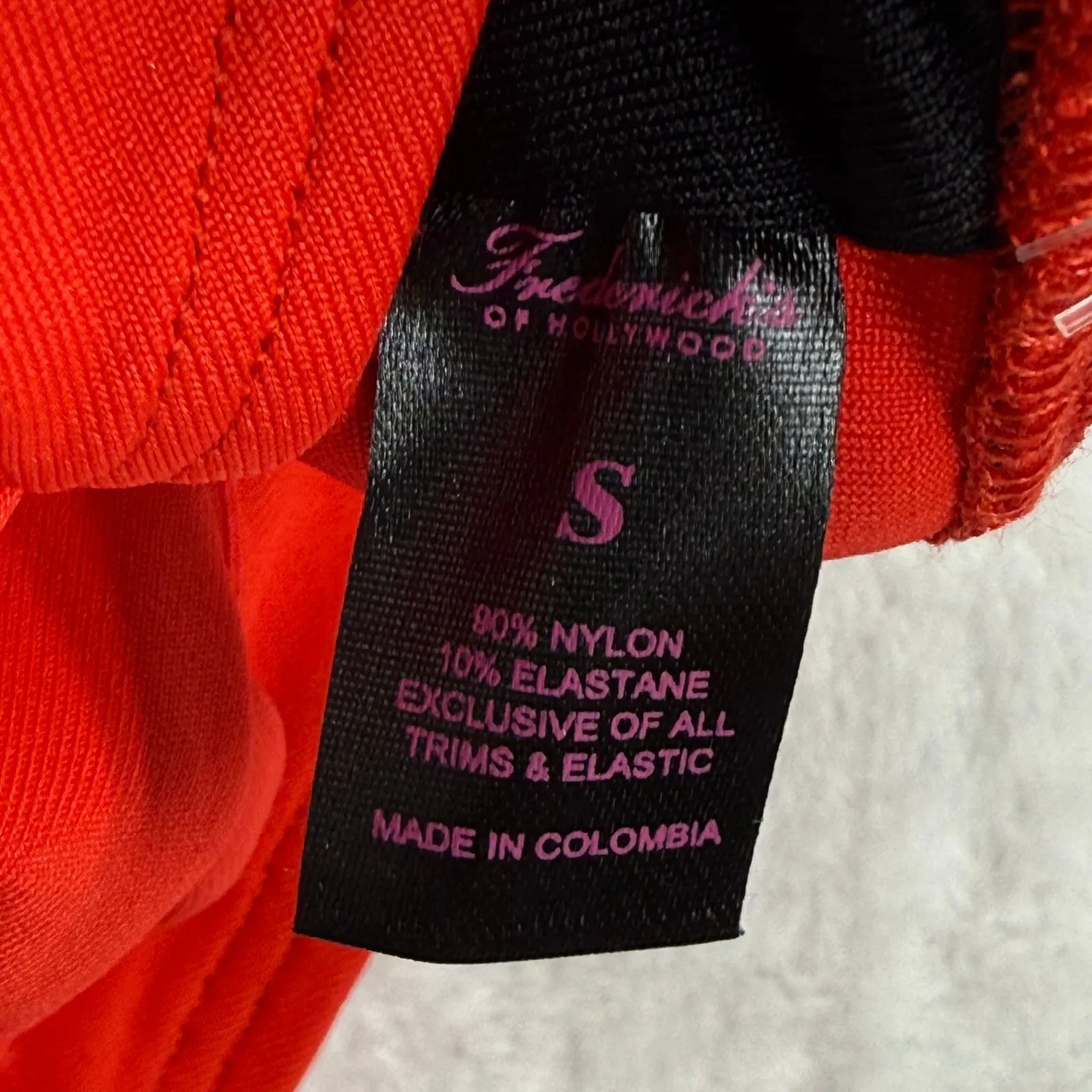 Fredericks of Hollywood Sunset Strap Fiery Red Tie Detail Bikini Top S - Image 5