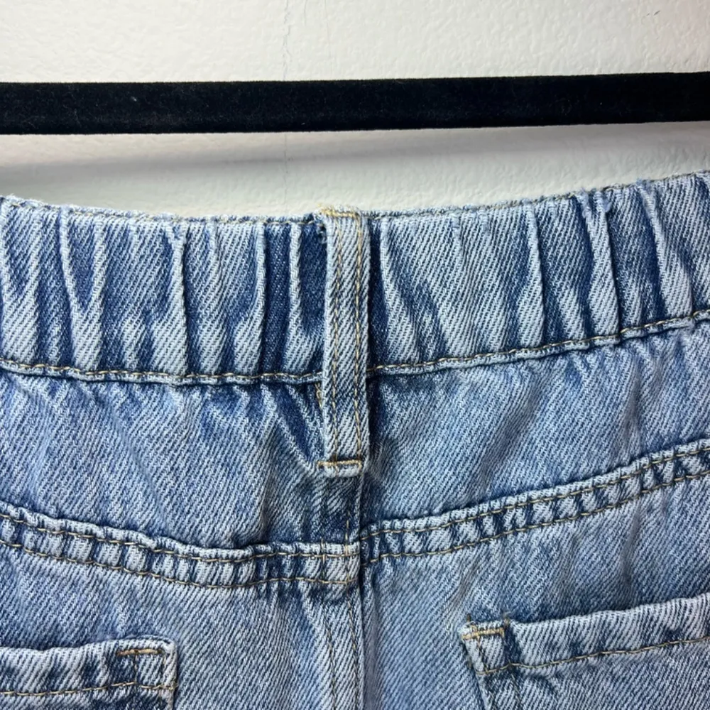 PTCL Denim Maxi Jean Skirt Blue Faded Light Wash Boho Western Y2K Womens Size 31 - Image 11