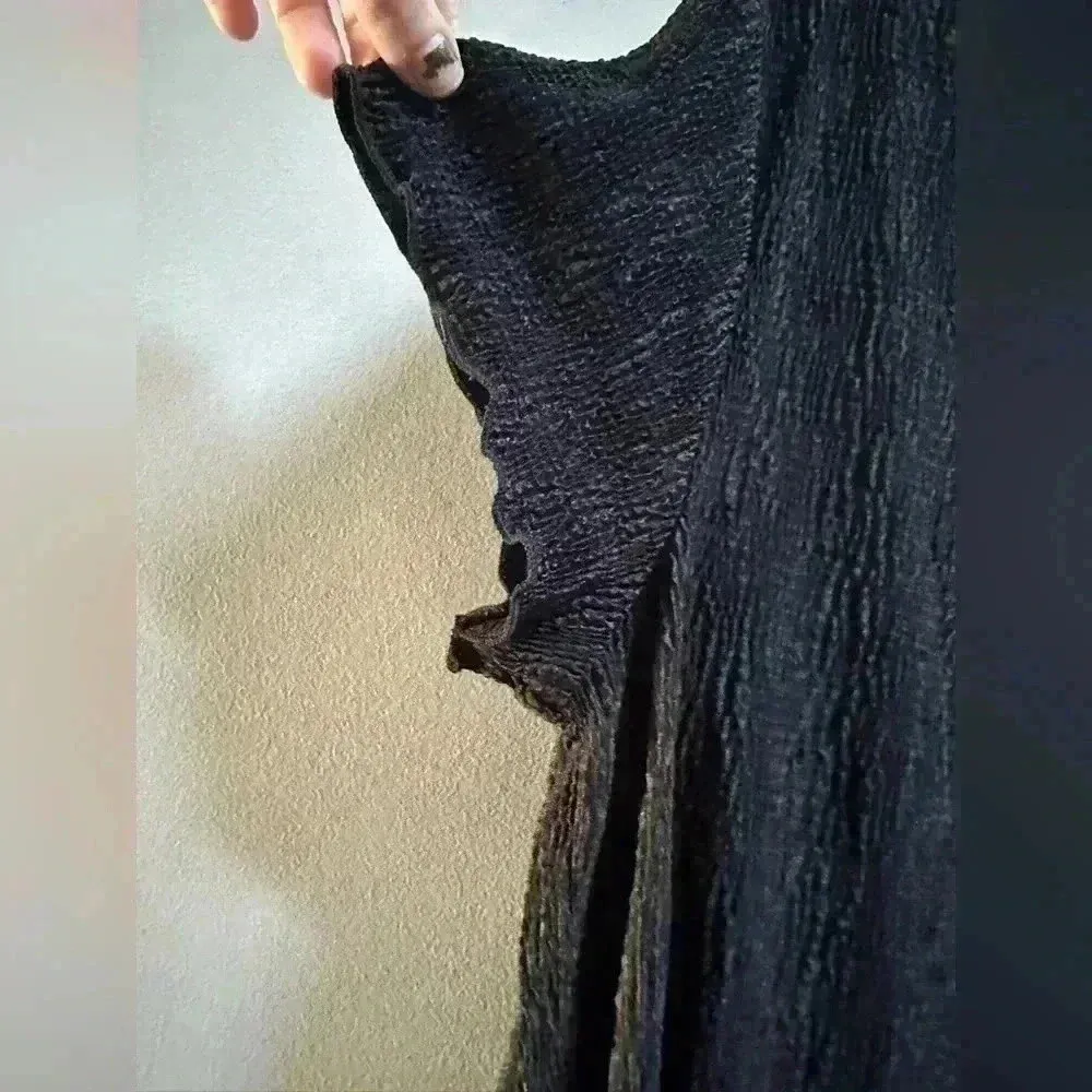 Vintage 90s Connected Apparel Crinkled Blouse – Black – Women’s Size L - Image 8