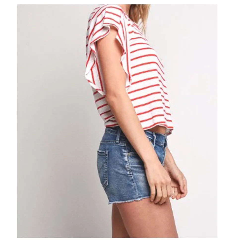 NWT Cupcakes and Cashmere Striped Ruffle Top - Image 7