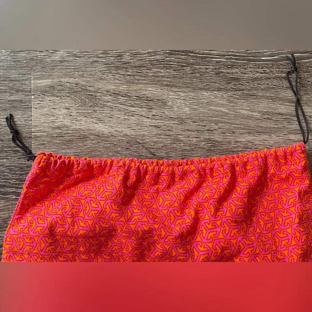 Tory Burch Logo Coral Navy Dust Bag for Purse - Image 7