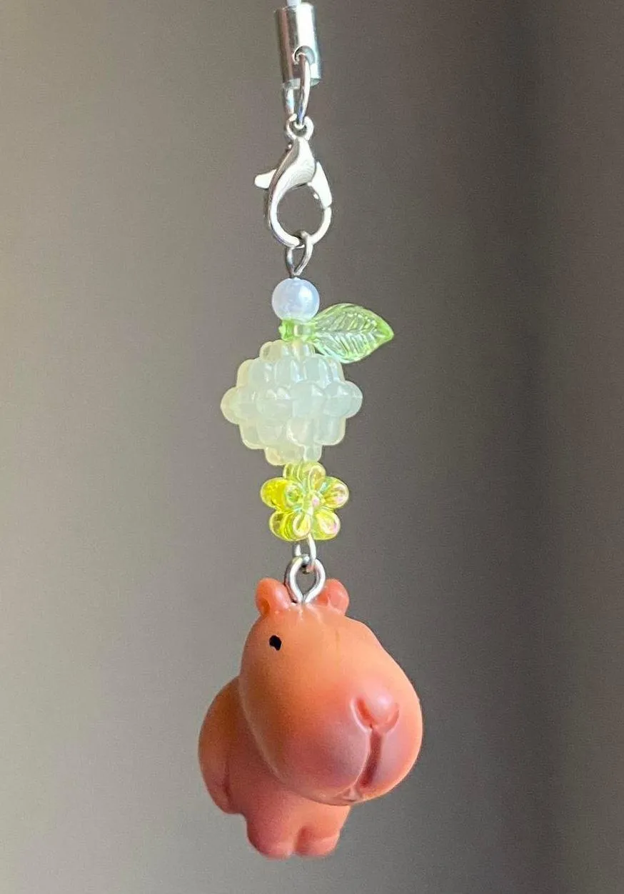 Kawaii cute funky y2k capybara phone charm/keychain/bag accessory/car display🌼🍃🌟 - Image 6
