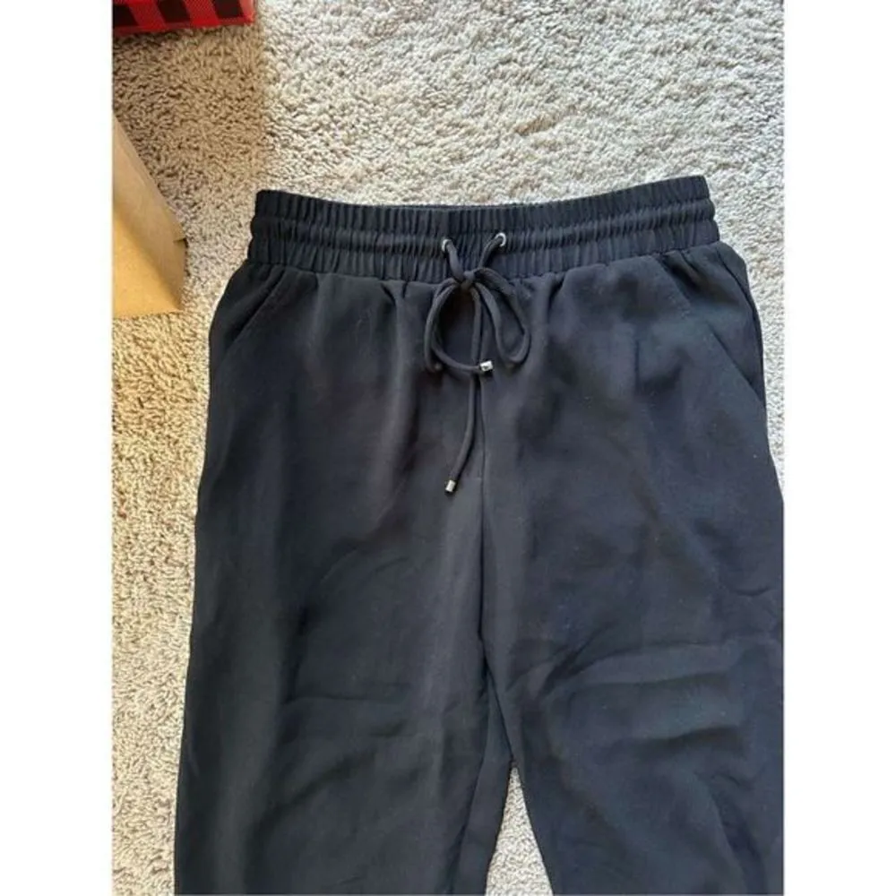 Trina Turk Dress Pants / Joggers Black Elastic Waistband and Tie Small - Image 3