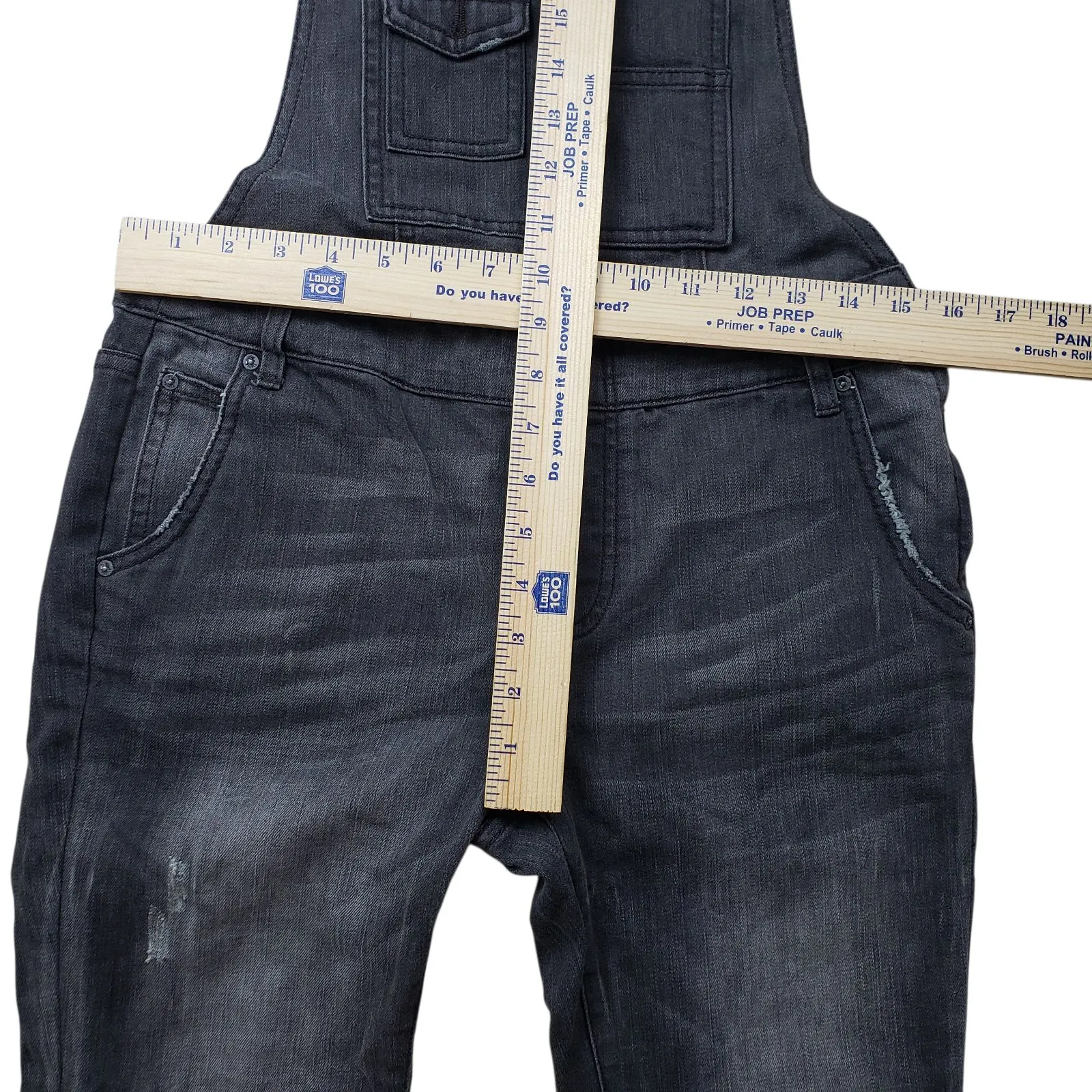 Free People Overalls Womens 26  Denim Gray Straight Casual Preppy - Image 4