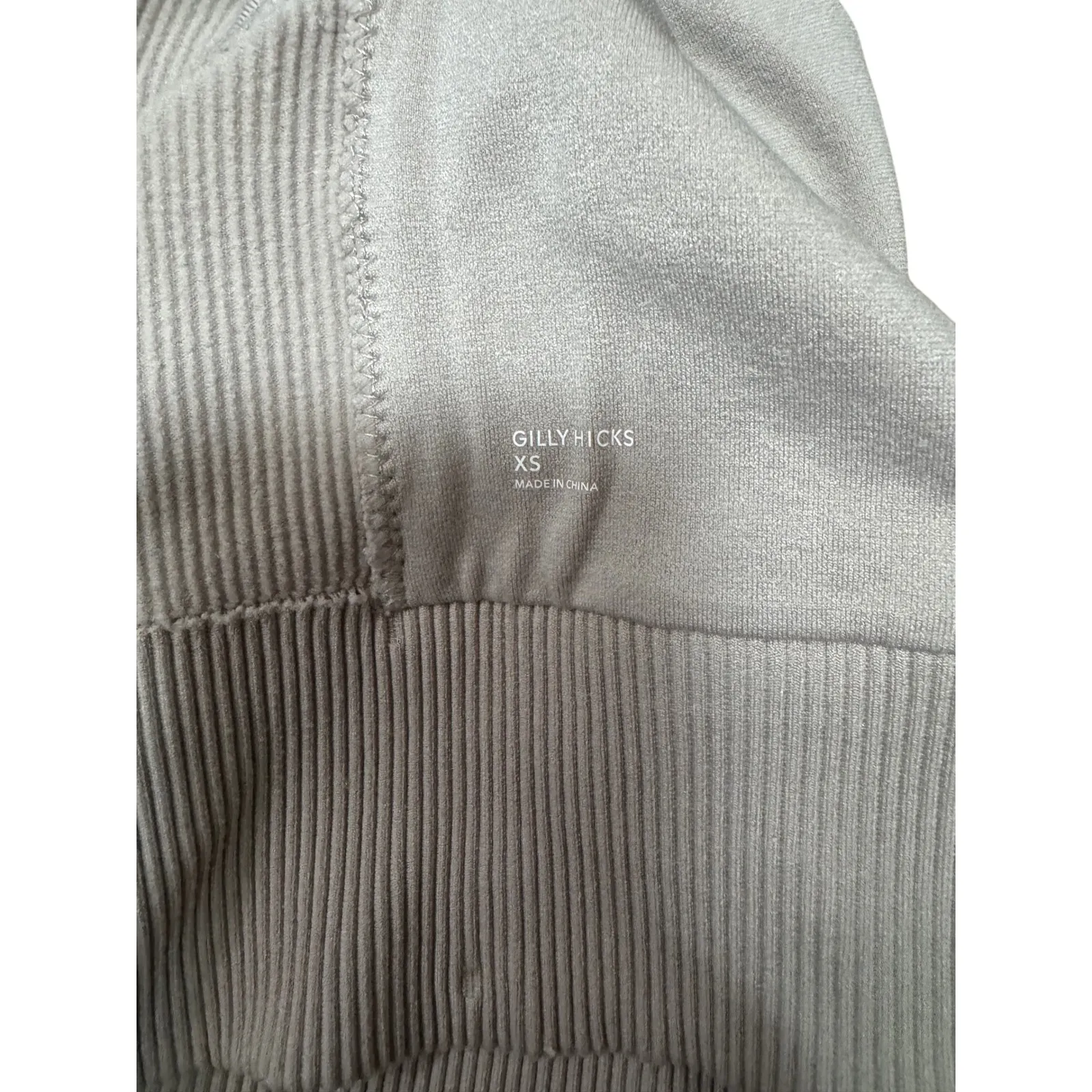 Gilly Hicks Ribbed Tank Top XS Racerback Athletic Sleeveless Gray - Image 3