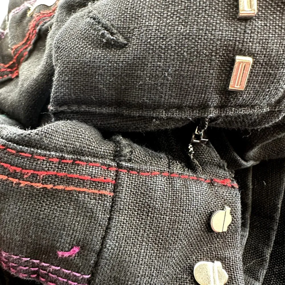 Boden 100% Linen Wide Leg Pants Drawstring Ankle Summer Casual Blue 14L 38"x34" Size 14 - Image 5