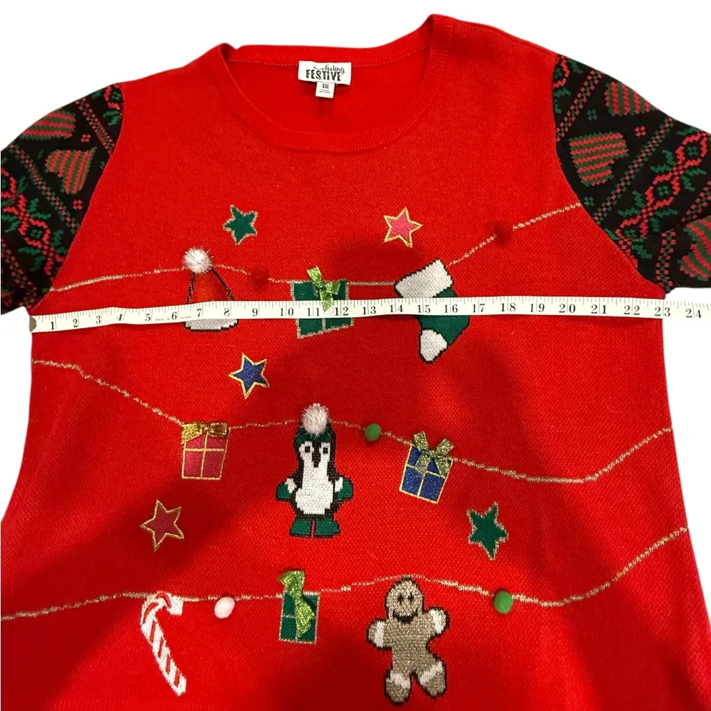 Christmas sweater nwot XXL plus size Red - Image 7