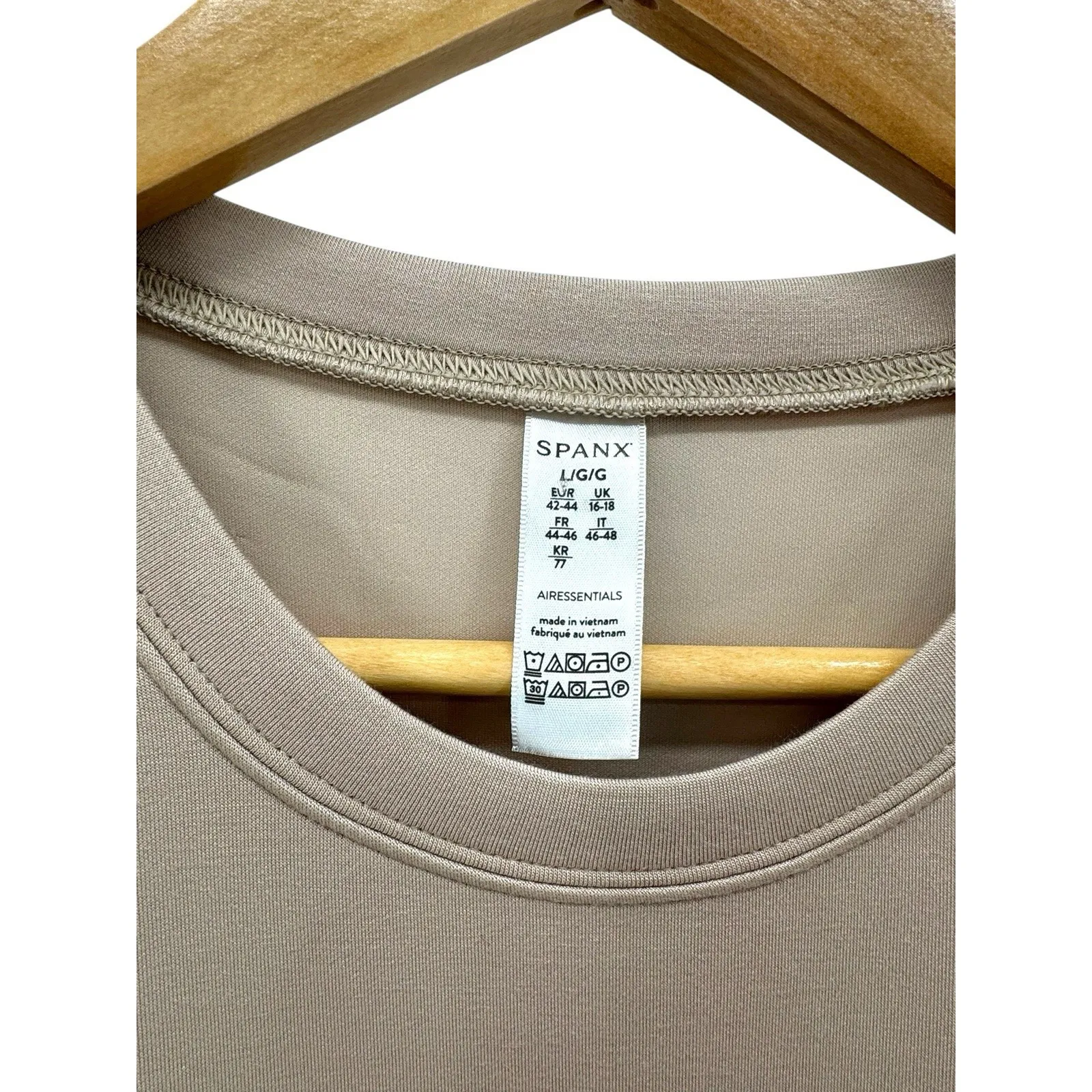 SPANX Air Essentials Tank‎ Dress Large Tahini Scuba Knit Sleeveless Belted NWT - Image 5