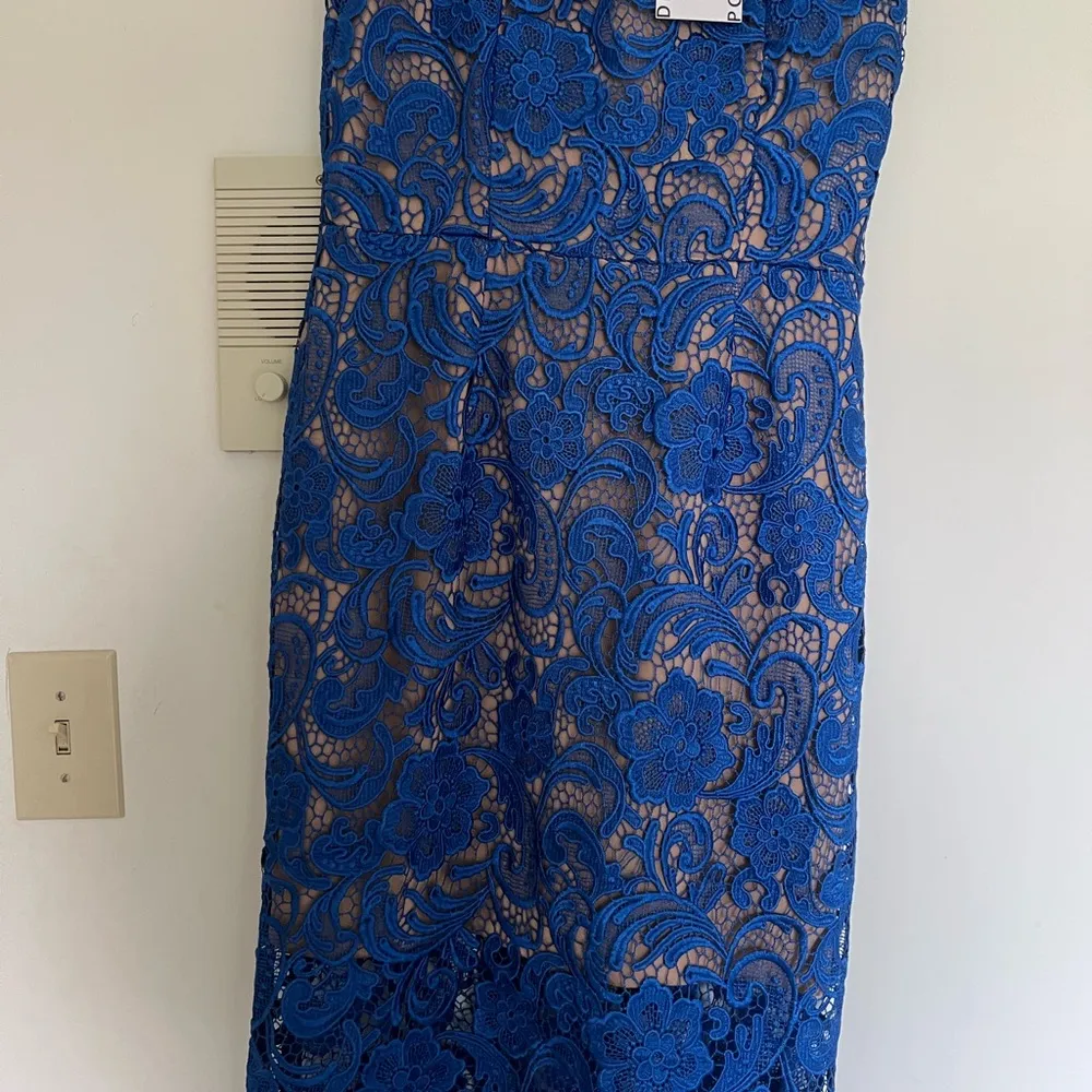 Dress the Population Women's Claudette Lace Sheath Midi Dress - Image 5