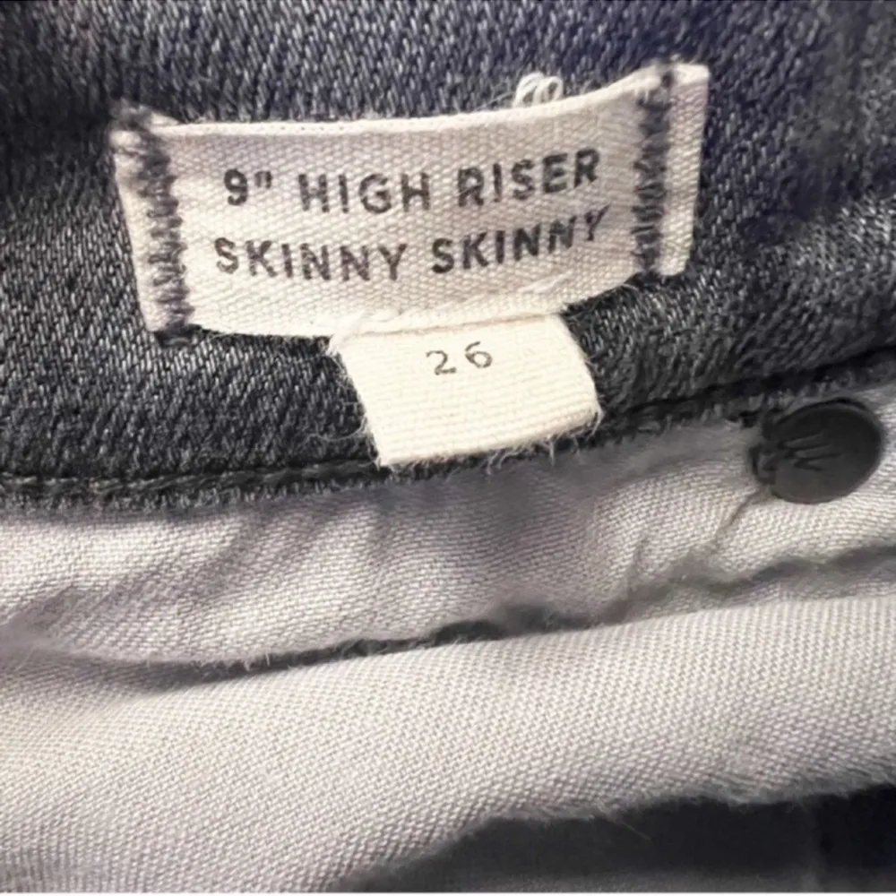 Madewell Jeans High Riser Skinny Skinny 9" Shaw Gray Stretch Size 26 F4804 - Image 9