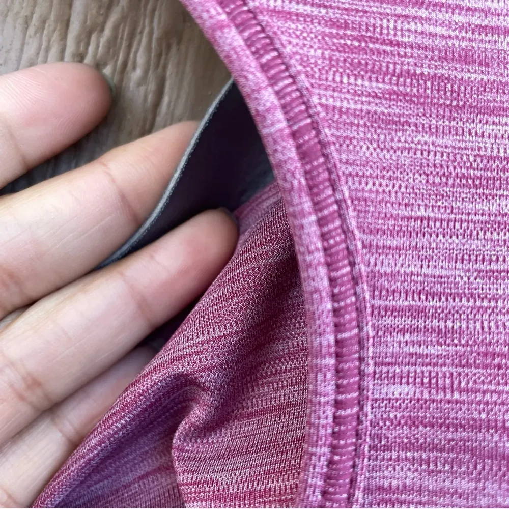 Nike Women’s Sports Bra Heathered Burgundy Light Padding Size XL - Image 9