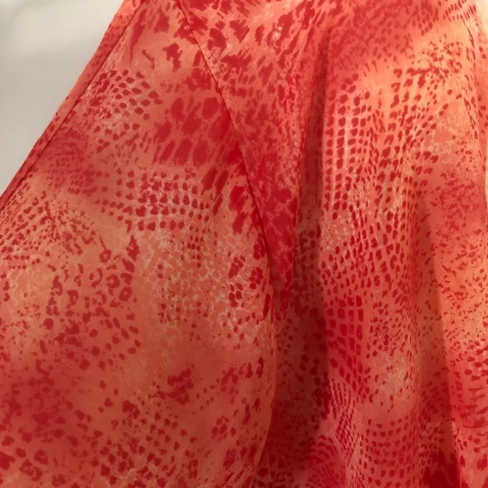 Victoria’s Secret Sheer Wrap Belted Short Robe OS Lounge Coral Sexy Cruise Vacay - Image 4