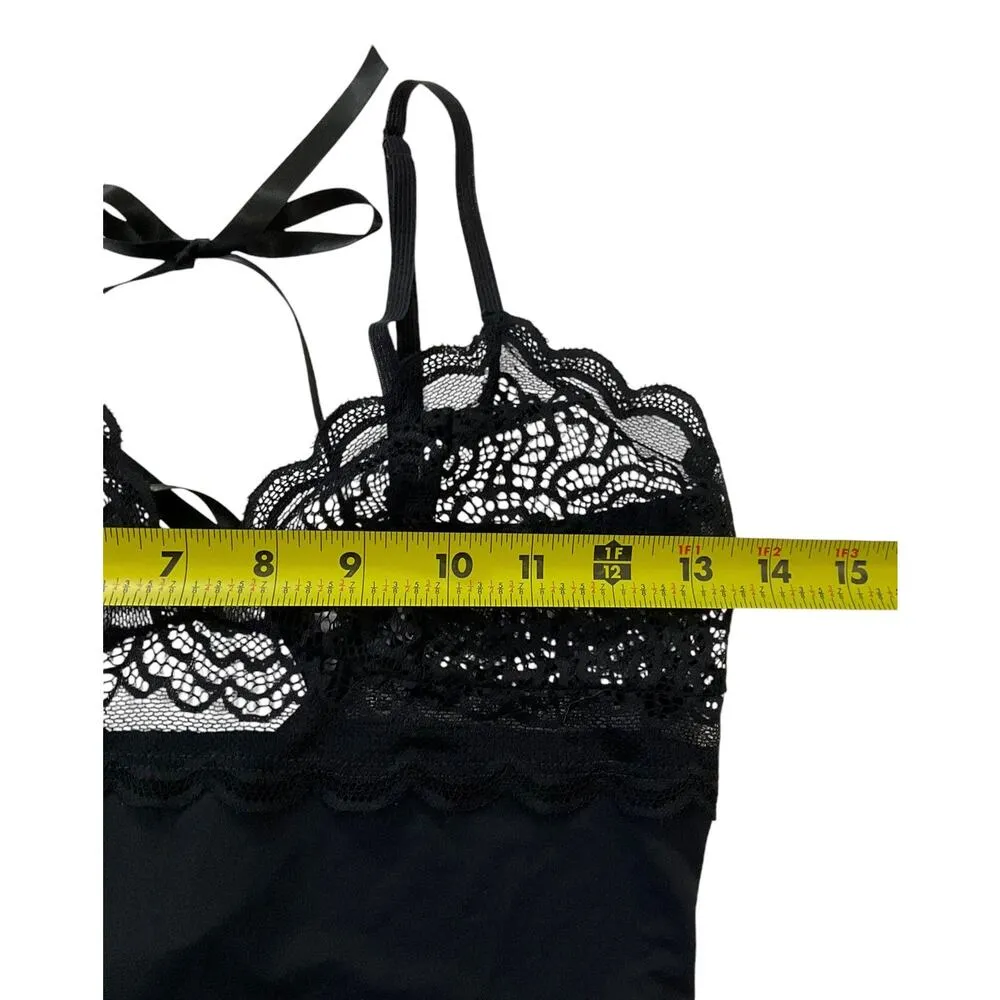 Escante Black Lace Lingerie Top Sleepwear/Intimate Women Size Medium | 54 - Image 6