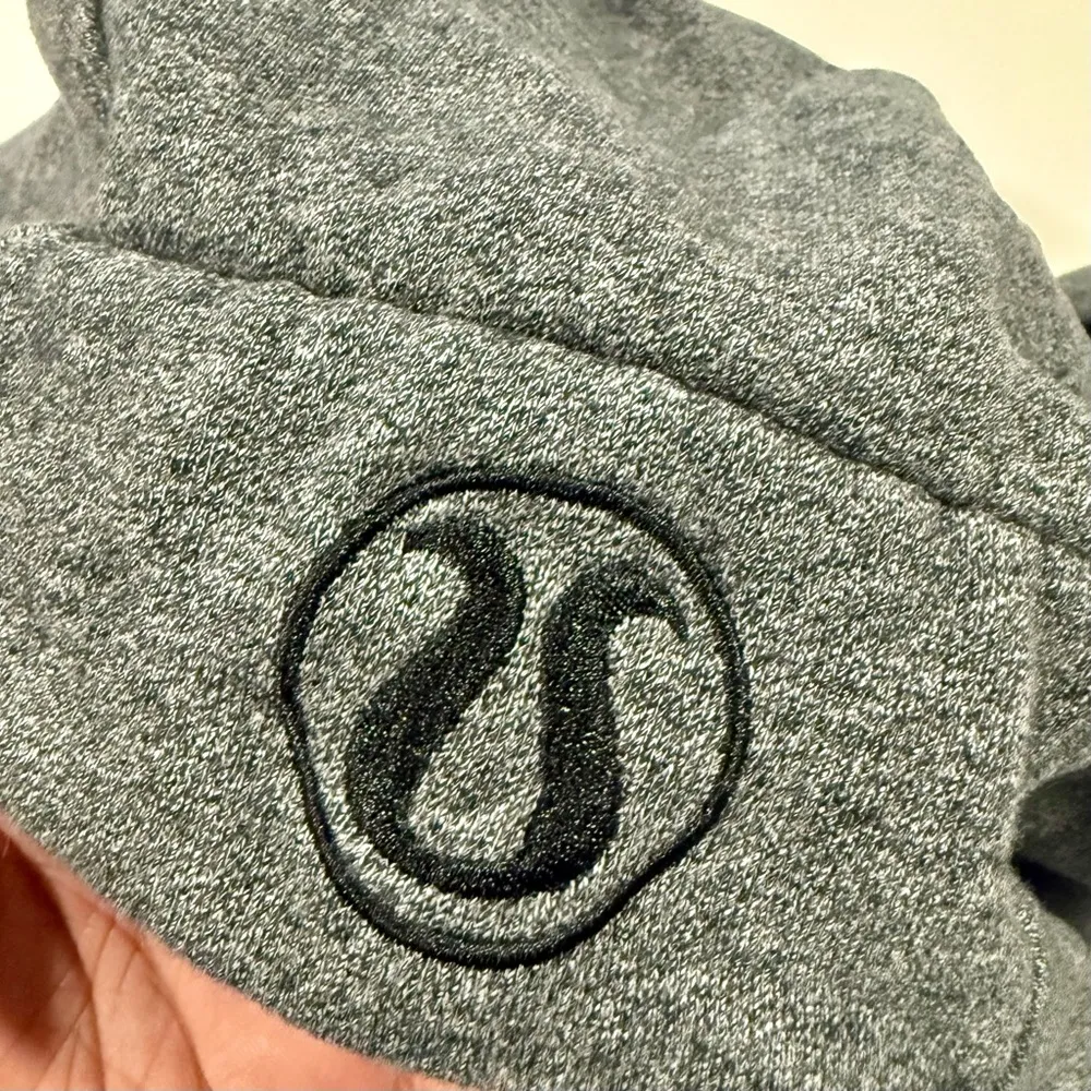 LULULEMON SCUBA HOODIE LIGHT COTTON FLEECE IN HEATHERED SPECKLED BLACK SIZE 6 - Image 10