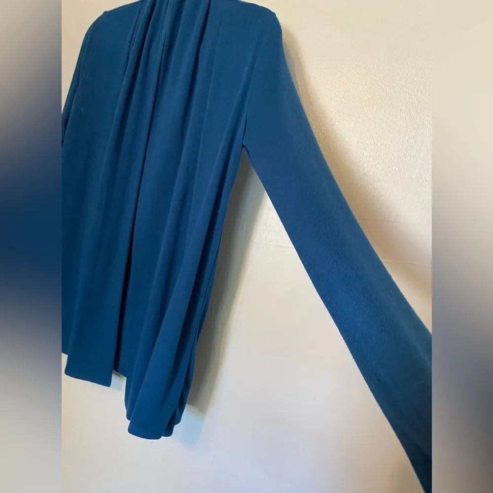 Ann Taylor Open Front Blue Cardigan Relaxed Fit Knit New - Image 4