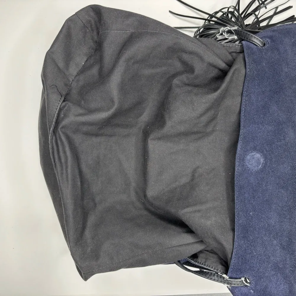 All Saints Freedom Hobo Slouchy Blue Handbag - Image 15