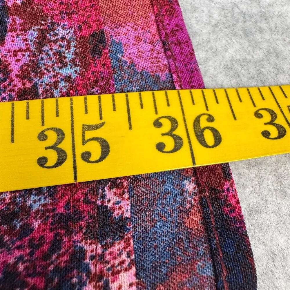 Time and Tru Women's Floral V-Neck Drop Waist Dress Size L Multicolor - Image 13