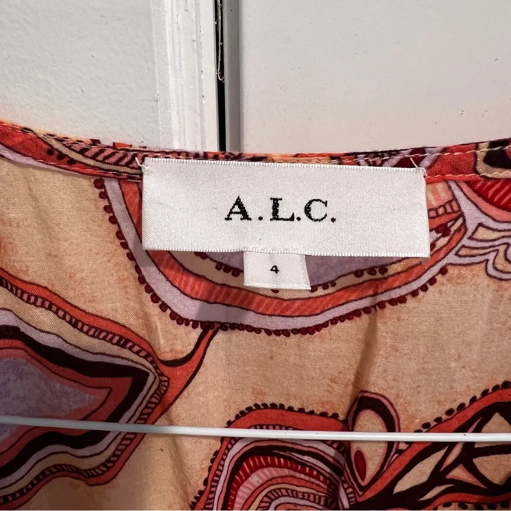 A.L.C. Luna Cotton Smocked Waist Dress Size 4 - Image 12