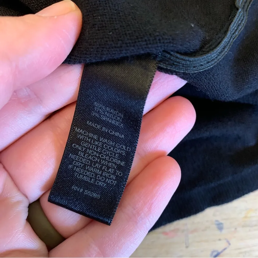 Express Black Cowl Neck Dress M - Image 7