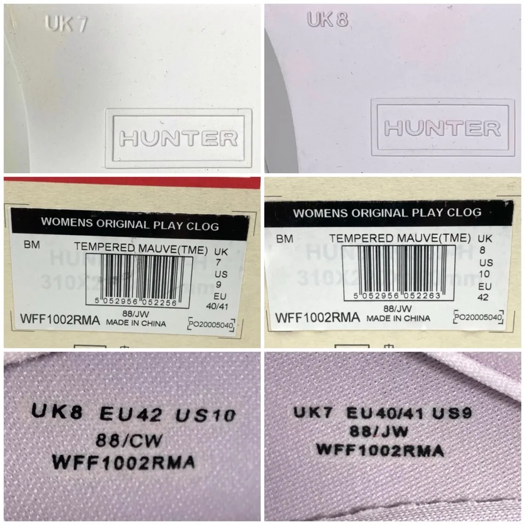 Hunter Original Play Clogs Tempered Mauve 10 NEW WFF1002RMA - Image 15