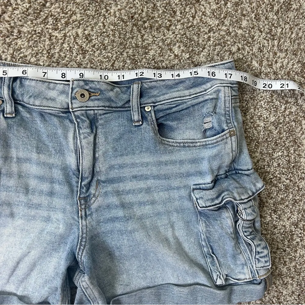 Edgely Cargo Blue Jean Shorts Casual Summer Denim 16 Mid Rise Relaxed Boyfriend - Image 7