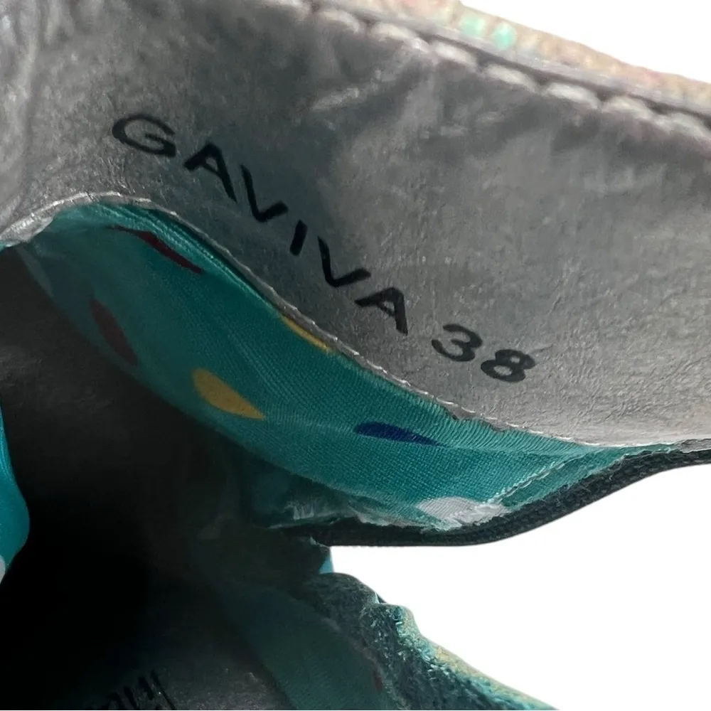 L’ARTISTE GAVIVA TURQUOISE LEATHER ANKLE BOOT Blue Size 7 - Image 6