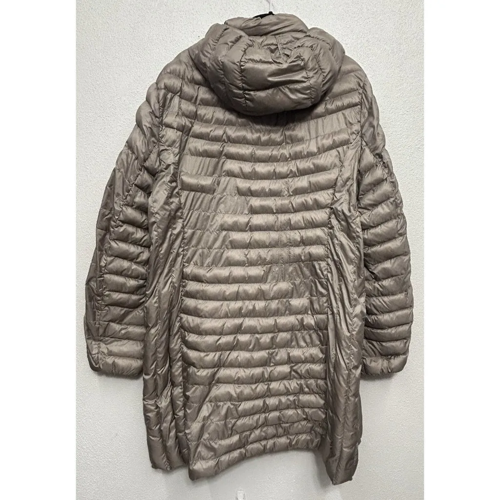 HEATKEEP Packable Down Puffer Jacket Womens XXL 2XL Taupe Tan Full Zip Coat Brown Size undefined - Image 2