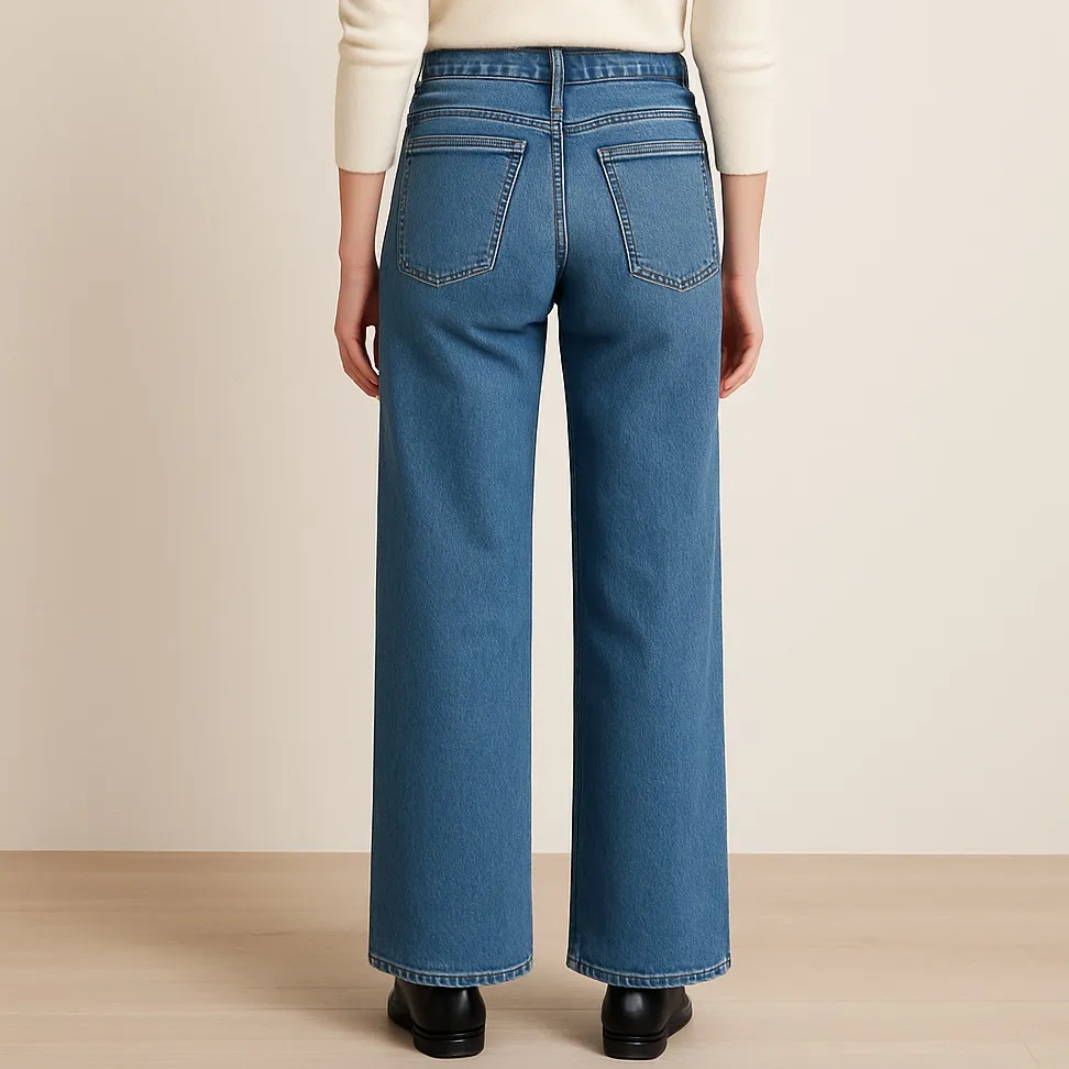 NWT J. Crew Full Length Wide-Leg Jeans Womens Size 30 Button Fly All-Day Stretch - Image 4