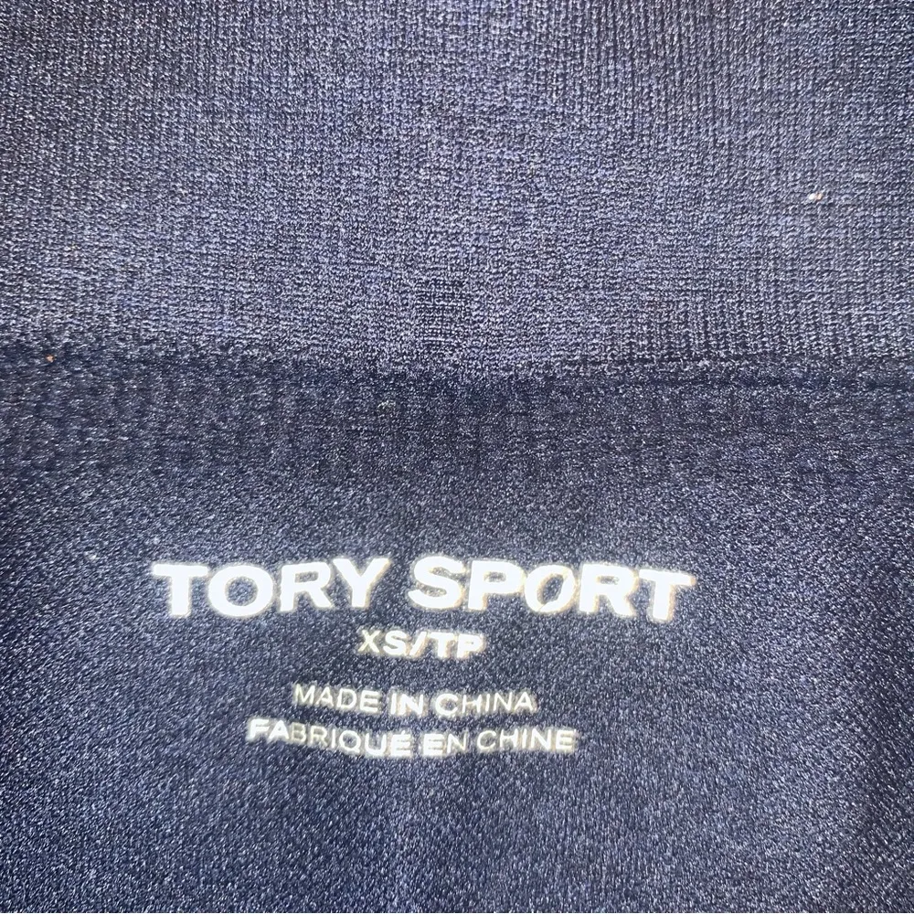 Tory Burch Sport Crop Leggings Navy Blue Size XS - Image 4