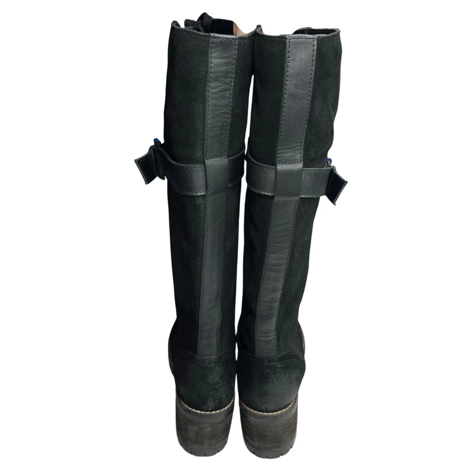 Vintage Foundry Co womens Naomi Tall Boots size 8 New Black Suede Lace Up - Image 4
