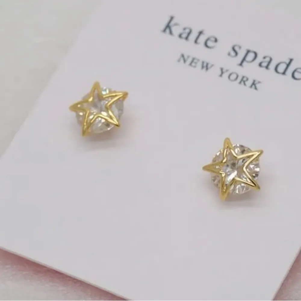 NEW Kate spade Something Sparkly Boxed Star Studs - Image 4