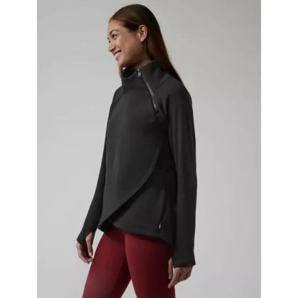 Athleta Women's Cozy Karma Asym Pullover Size XS Color Black Extra Small‎ - Image 2