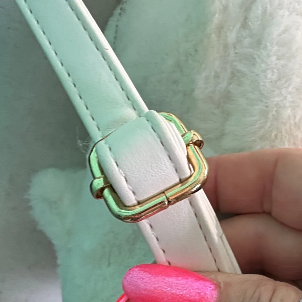 Betsey Johnson White Furry dog Backpack - Image 8