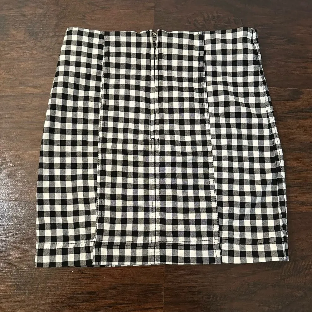 black & white gingham Modern Femme mini skirt size 0 - Image 3